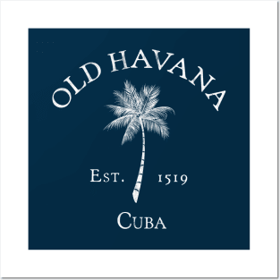 Old Havana Cuba Vintage Palm Posters and Art